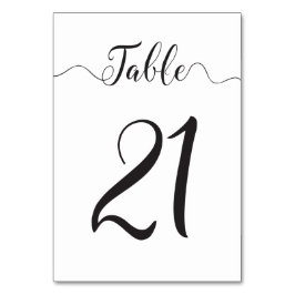 Tarjeta De Mesa Números de tabla para Bodas