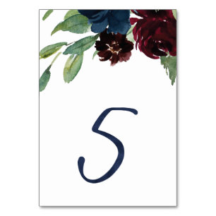 Tarjeta De Mesa Números de tabla para KJ #5