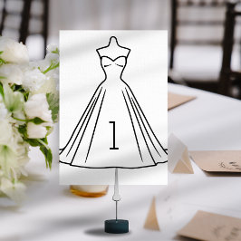 Tarjeta De Mesa Números de tabla para la colección Silhouette