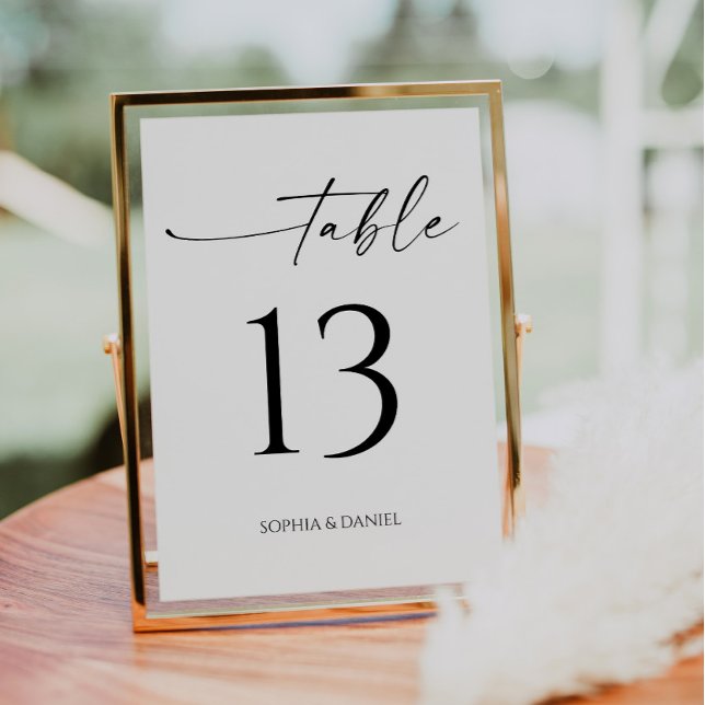 Tarjeta De Mesa Números de tabla sencillamente mínimos (Simply Minimal Table Numbers)