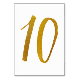 Tarjeta De Mesa Números de tabla - Tipografía de guión de pincel c