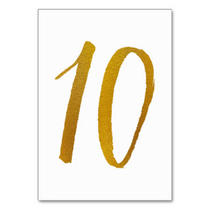 Tarjeta De Mesa Números de tabla - Tipografía de guión de pincel c