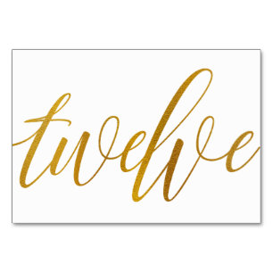 Tarjeta De Mesa Números de tabla - Tipografía de lujo - Relieve me