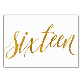 Tarjeta De Mesa Números de tabla - Tipografía de lujo - Relieve me