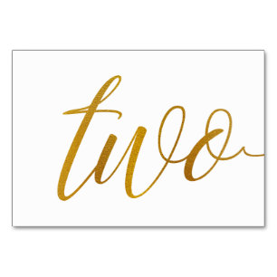 Tarjeta De Mesa Números de tabla - Tipografía de lujo (Relieve met