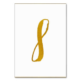 Tarjeta De Mesa Números de tabla - Tipografía del guión del pincel