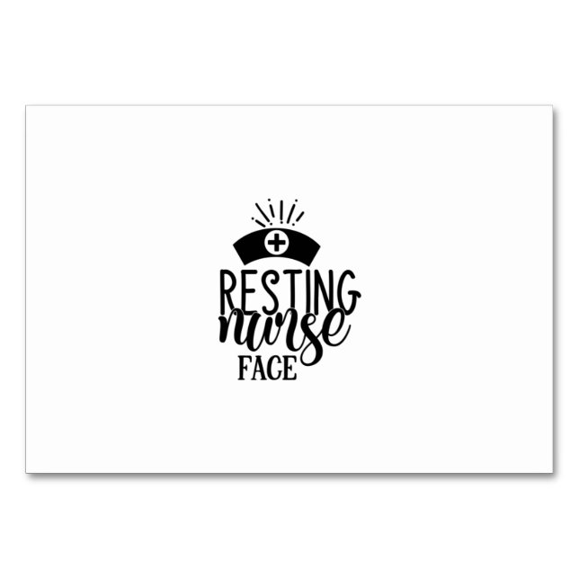 Tarjeta De Mesa Nurse Gift Resting Nurse Face (Anverso)