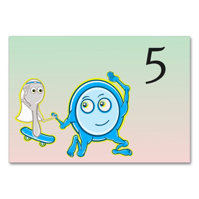 Tarjeta De Mesa Nursery Rhyme Boda (Anverso)