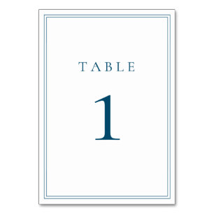 Tarjeta De Mesa Ocean Blue Classic Minimalista