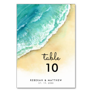 Tarjeta De Mesa Ocean Shore Playa