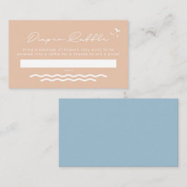 Tarjeta De Mesa OCEANSIDE Beach Tropical Baby Diaper Raffle Card