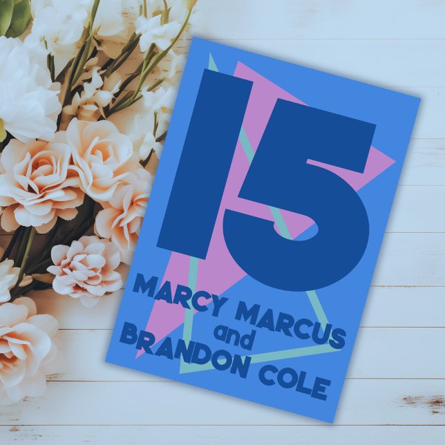 Tarjeta De Mesa Ochenta pasteles sobre el Boda de la Nueva Ola Azu (Subido por el creador)