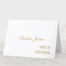 Tarjeta De Mesa Oferta de Comida Nombre del Huésped Dorado Plaza
