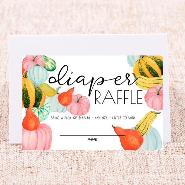 Tarjeta De Mesa ¡Oh, Mi Gourd! - Baby Shower Diaper Raffle Insert (Subido por el creador)