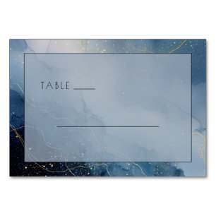Tarjeta De Mesa Olas abstractas azules serenas