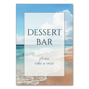 Tarjeta De Mesa Olas Azules Tranquilas de la Playa