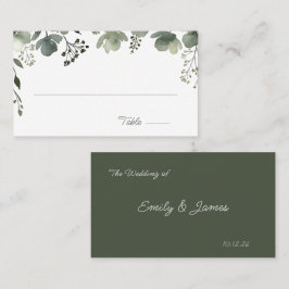 Tarjeta De Mesa Olive Floral Wedding