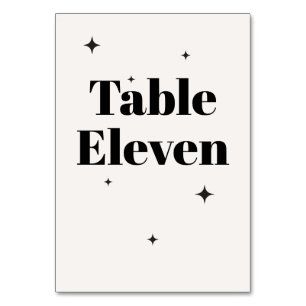 Tarjeta De Mesa OLIVIA Moderno Desayuno de Boda Celestial de Marfi