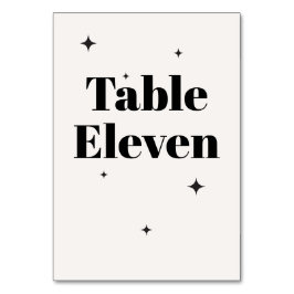 Tarjeta De Mesa OLIVIA Moderno Desayuno de Boda Celestial de Marfi