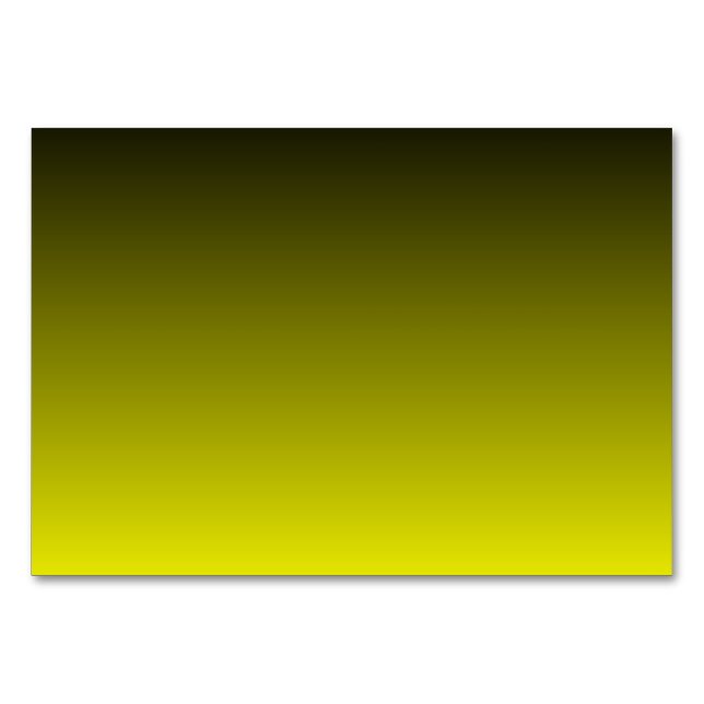 Tarjeta De Mesa Ombre amarillo negro (Anverso)