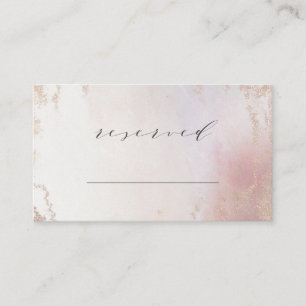 Tarjeta De Mesa Ombre Rubor Boda de asientos reservados con escarc