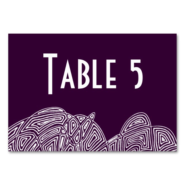 Tarjeta De Mesa Ondas Art Deco (Anverso)