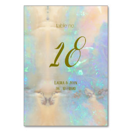 Tarjeta De Mesa Opal Gemstone Boda Número de tabla