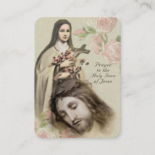 Tarjeta De Mesa Oración Católica Cara Santa Teresa Religiosa