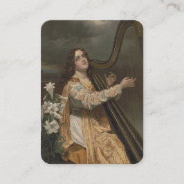 Tarjeta De Mesa Oración católica de Santa Cecilia Patron