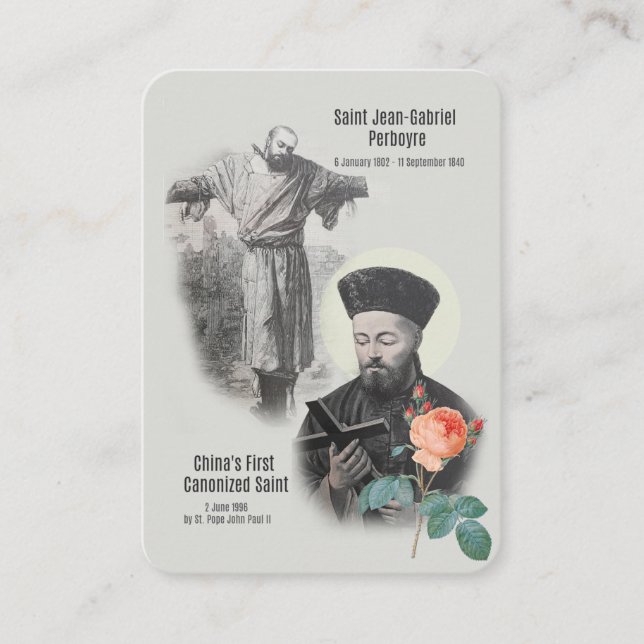 Tarjeta De Mesa Oración católica St. Jean-Gabriel Perboyre (Anverso)
