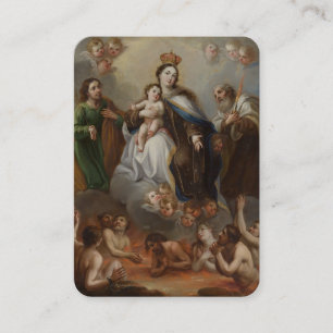 Tarjeta De Mesa Oración quirúrgica católica todas las almas Virgen