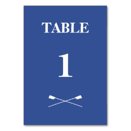 Tarjeta De Mesa Orejas cruzadas en reposo azul