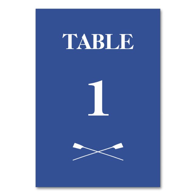 Tarjeta De Mesa Orejas cruzadas en reposo azul (Anverso)