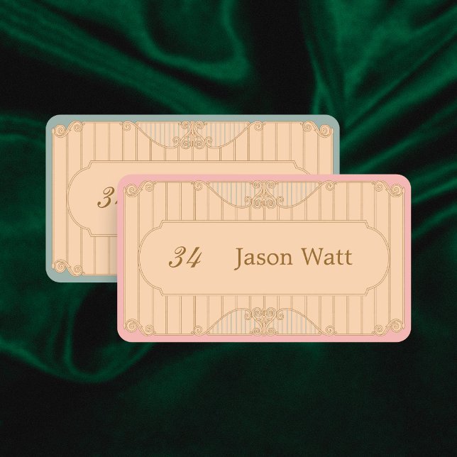 Tarjeta De Mesa Ornate Art Nouveau Wedding (Subido por el creador)