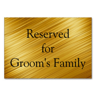 Tarjeta De Mesa Oro gráfico reservado