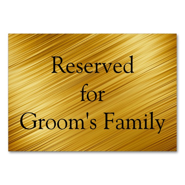 Tarjeta De Mesa Oro gráfico reservado (Anverso)
