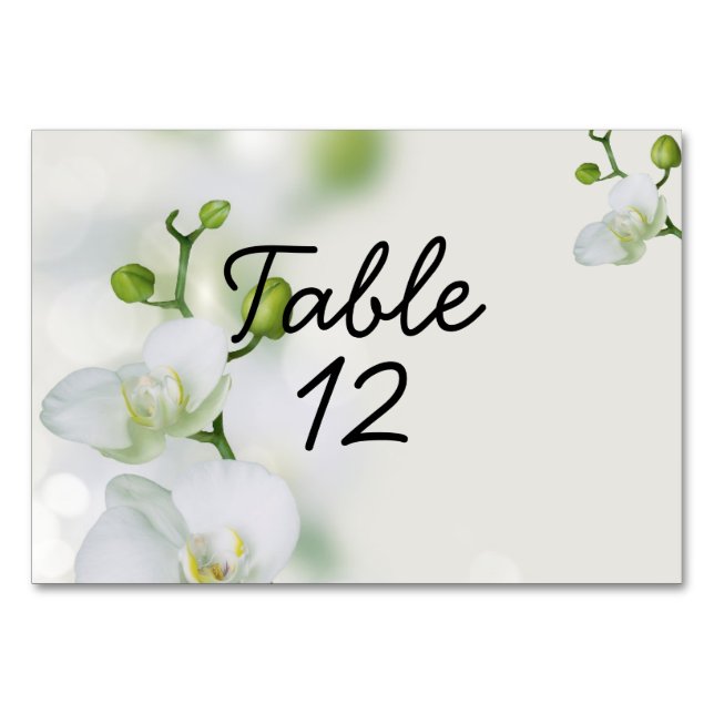 Tarjeta De Mesa Orquídea elegante suave (Anverso)