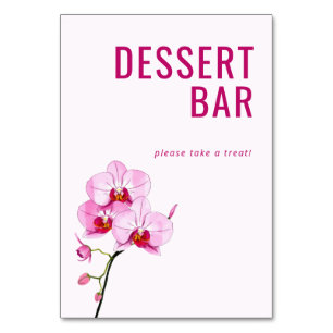 Tarjeta De Mesa Orquídea Minimalista Rosa Alegre