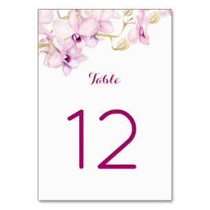 Tarjeta De Mesa Orquídea Púrpura Tropical Orquídea