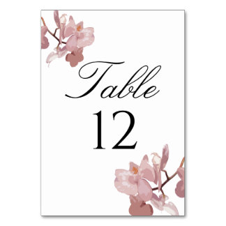 Tarjeta De Mesa Orquídea Rosa Opaca