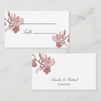 Tarjeta De Mesa Orquídea Rosa Opaco