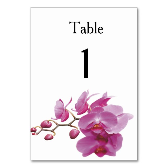 Tarjeta De Mesa Orquídeas Bodas baratas Juegos de paquetes (Anverso)