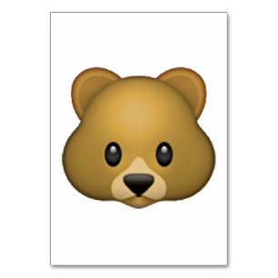 Tarjeta De Mesa Oso - Emoji
