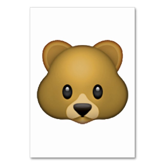 Tarjeta De Mesa Oso - Emoji (Anverso)