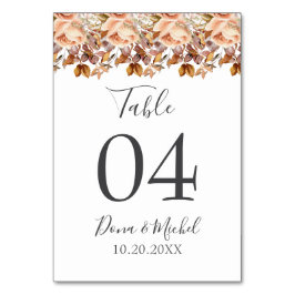 Tarjeta De Mesa Otoño deja al país ruso Boho Boda