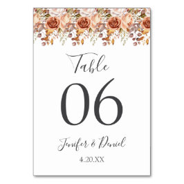 Tarjeta De Mesa Otoño deja al país ruso Boho Boda