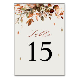 Tarjeta De Mesa Otoño deja al país ruso Boho Boda