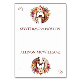 Tarjeta De Mesa País Caballos Occidentales - Ícono vegetariano