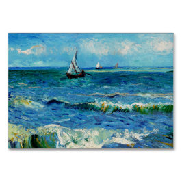 Tarjeta De Mesa Paisaje marino en Les Saintes-Maries Arte Fino