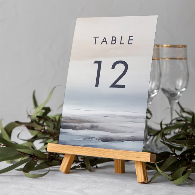 Tarjeta De Mesa Paisaje vitivinícola Boda de pintura moderna cena (Subido por el creador)